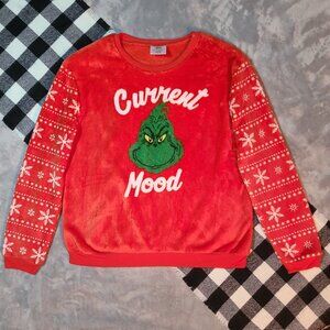 S | Dr. Seuss | Grinch Current Mood Christmas Sweater